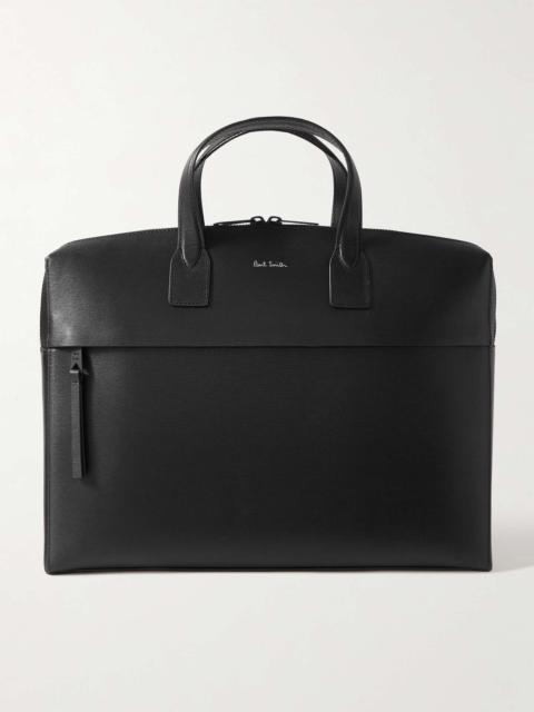 Paul Smith Logo-Print Textured-Leather Briefcase