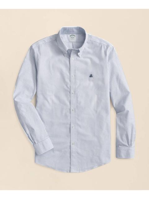 Brooks Brothers Stretch Non-Iron Oxford Button-Down Collar, Bengal Stripe Sport Shirt