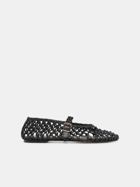 dolce vita CLAIR BALLET FLATS BLACK WOVEN LEATHER
