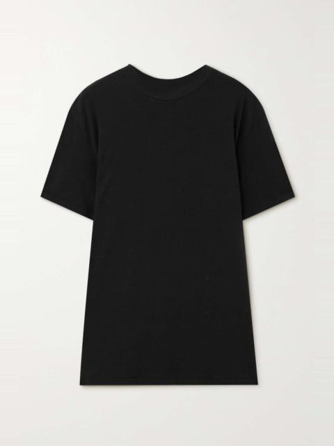 Boyfriend stretch-modal and cotton-blend jersey T-shirt - Onyx