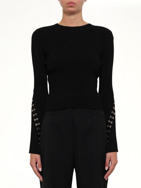 Alexander McQueen Slash Crew Neck Knitwear in Black