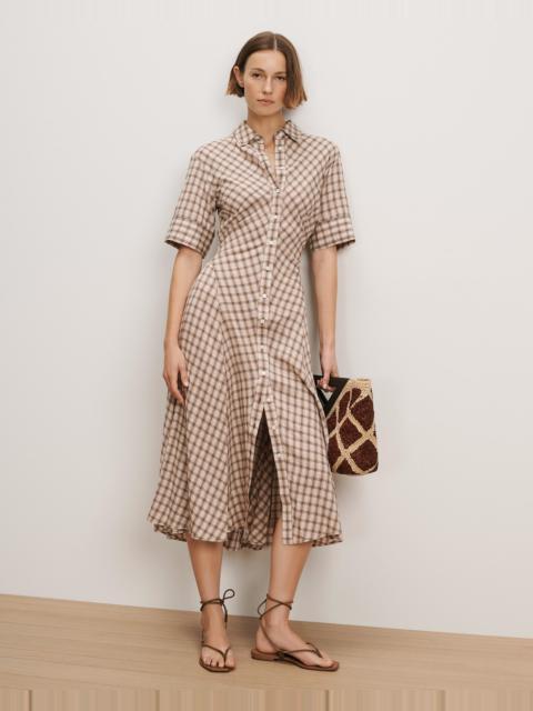 VERONICA BEARD PERENNA PLAID SHIRTDRESS