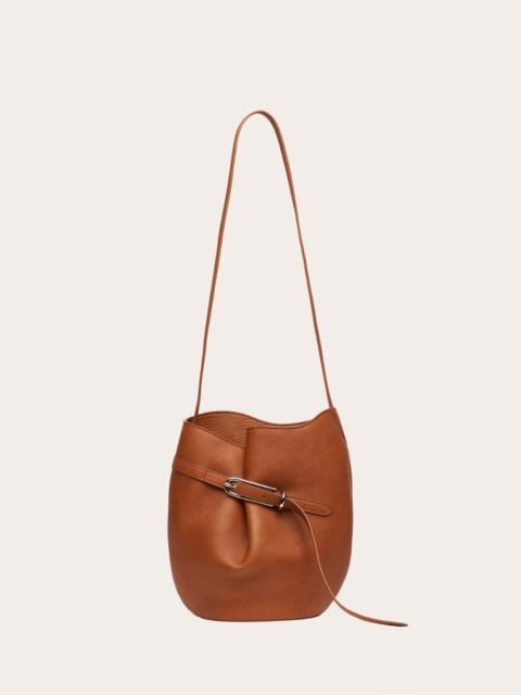 Liffner BELTED BUCKET BAG SADDLE BROWN