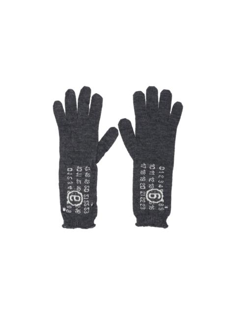 MM6 Maison Margiela VIRGIN WOOL GLOVES "NUMERIC"