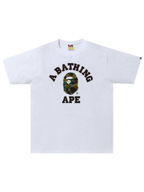 BAPE 1st Camo College Tee 'White/Gray'