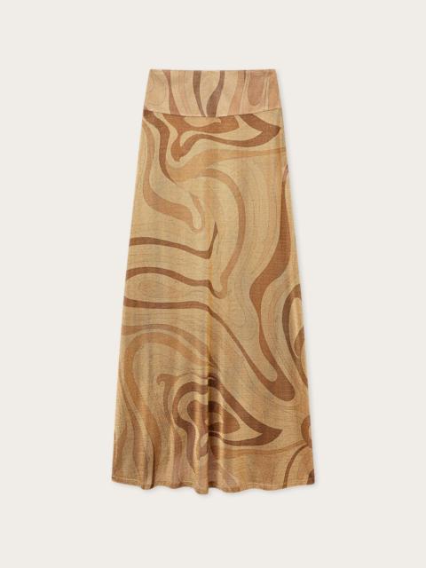 PUCCI MARMO PRINT LAME SKIRT