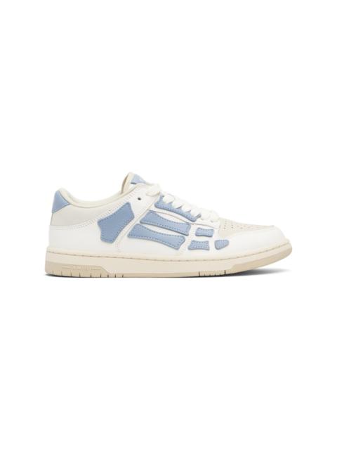 AMIRI White & Blue Skel Top Low Sneakers