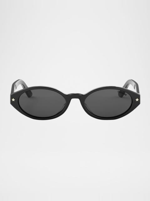 Dior DiorPacific R1I Logo-Print Oval Sunglasses
