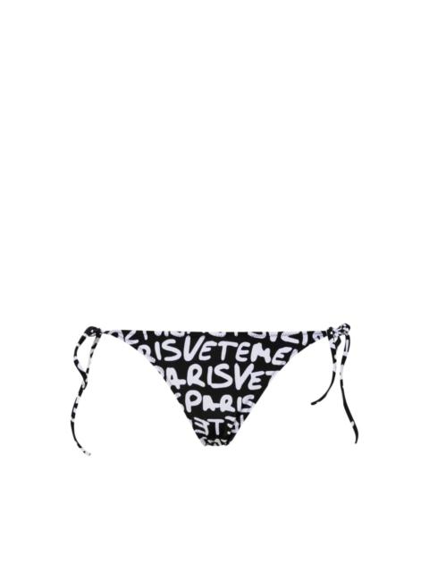 VETEMENTS logo-print bikini bottoms