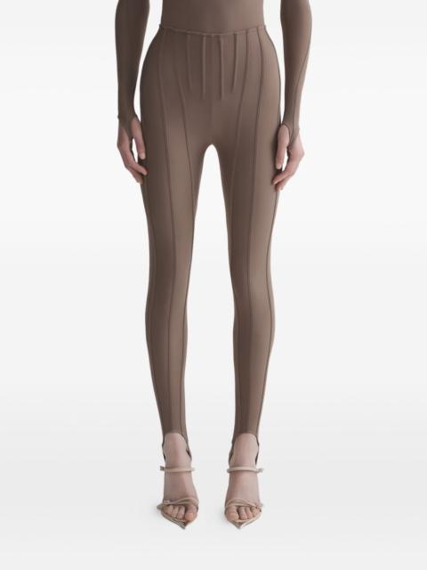 MUGLER seam-detail leggings