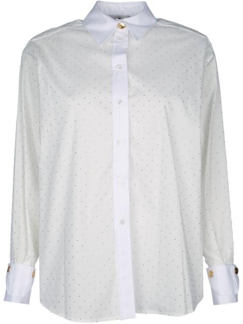 ELISABETTA FRANCHI rhinestone-embellished poplin shirt