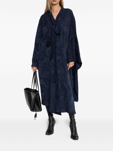 BALENCIAGA floral-print asymmetric dress