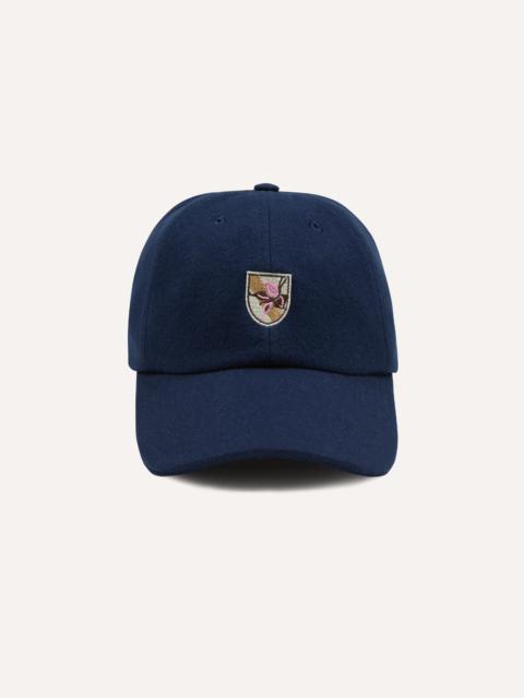 Drake's Navy 'Crests' Merino Wool Baseball Cap