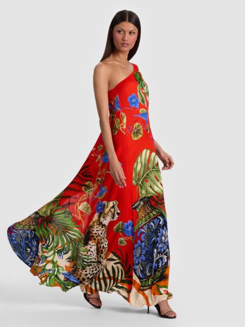 Alice + Olivia LINN ONE SHOULDER MAXI DRESS