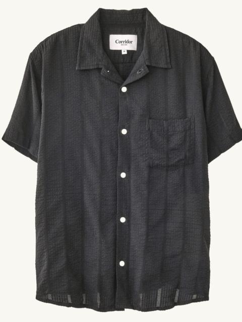 Corridor STRIPED SEERSUCKER SS - BLACK