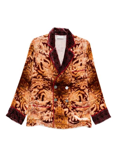 Pierre-Louis Mascia paisley-print double-breasted jacket