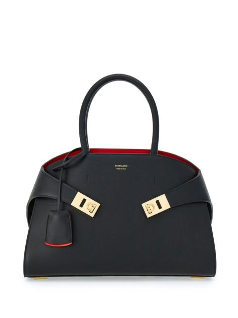 FERRAGAMO Ferragamo Small Hug Leather Tote Bag