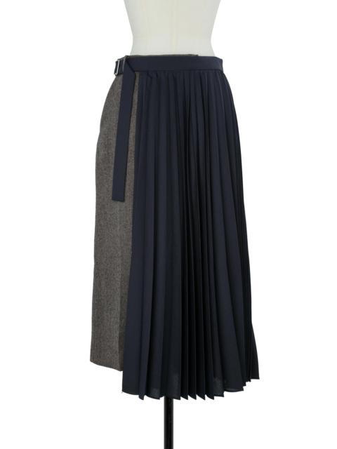sacai Double-Faced Herringbone x Suiting Skirt