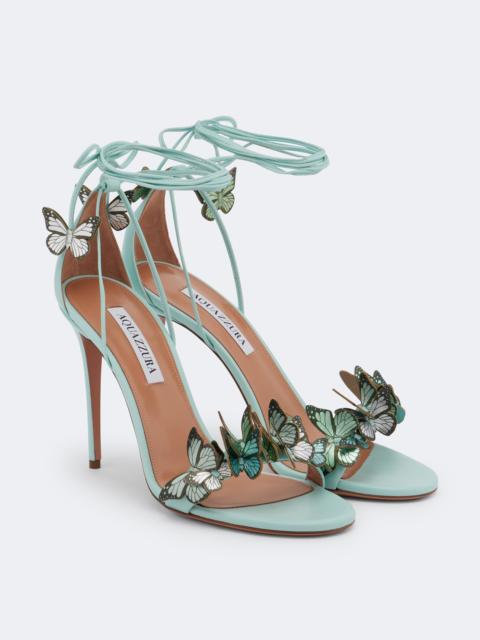 AQUAZZURA Papillon appliqué leather sandals