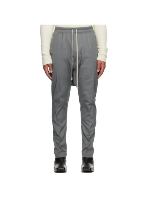 Rick Owens Gray Concordians Drawstring Long Trousers