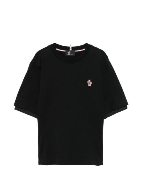 Moncler Grenoble layered-sleeve logo-detail T-shirt