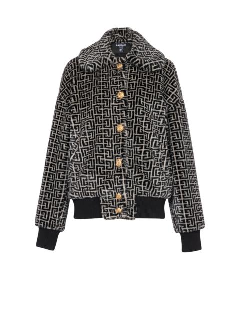 Balmain Wool jacket with monogram patterns