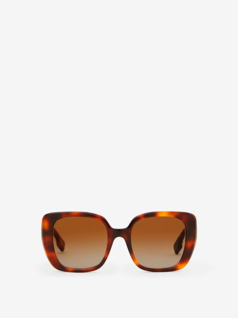 Burberry Monogram Motif Oversized Square Frame Sunglasses
