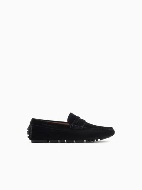 EMPORIO ARMANI SUEDE DRIVING SHOES