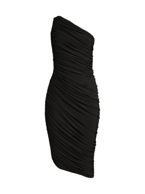 NORMA KAMALI Women's Diana Ruched One-Shoulder Midi-Dress - Black