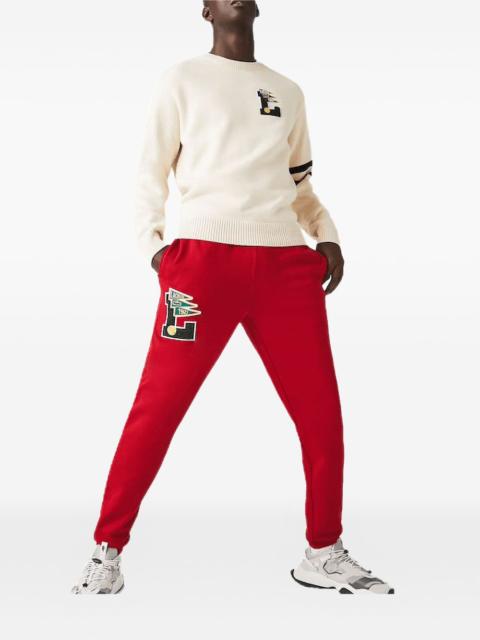 LACOSTE patch-embellishment track pants