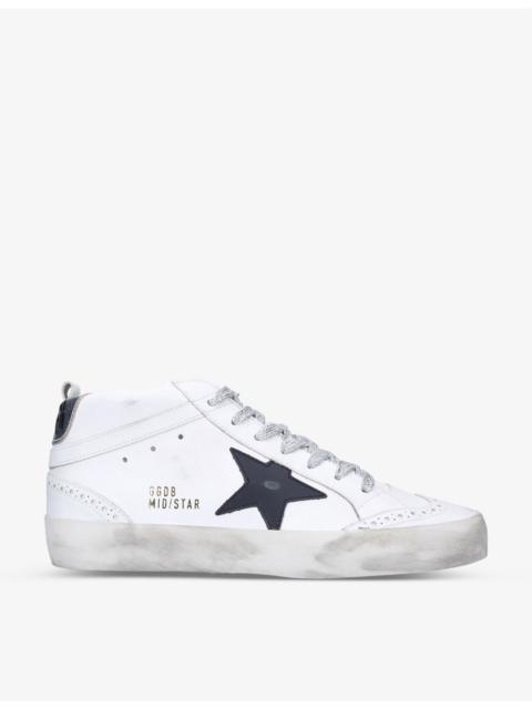 Golden Goose Women's Mid Star 10238 가죽 트레이너