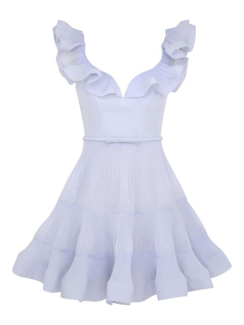 Zimmermann PLEATED FRILL MINI DRESS