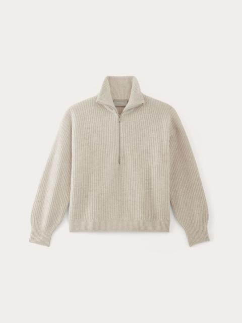 EVERLANE THE HALF-ZIP SWEATER IN LUXE MERINO
