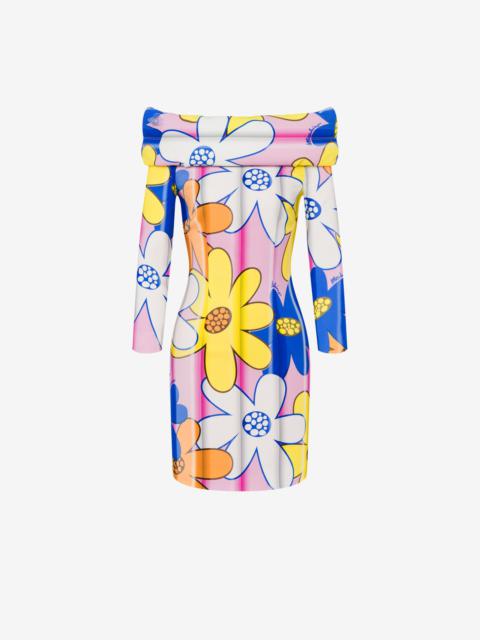 Moschino ALL-OVER FLOWERS CADY DRESS