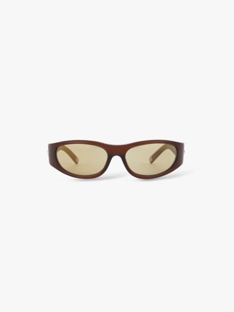 CASABLANCA Brown Warped Sport Sunglasses