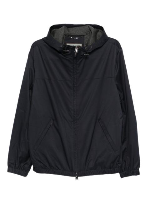 Canali hooded zip-up jacket