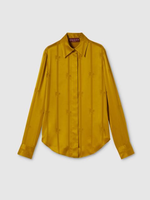 GUCCI Equestrian silk jacquard shirt