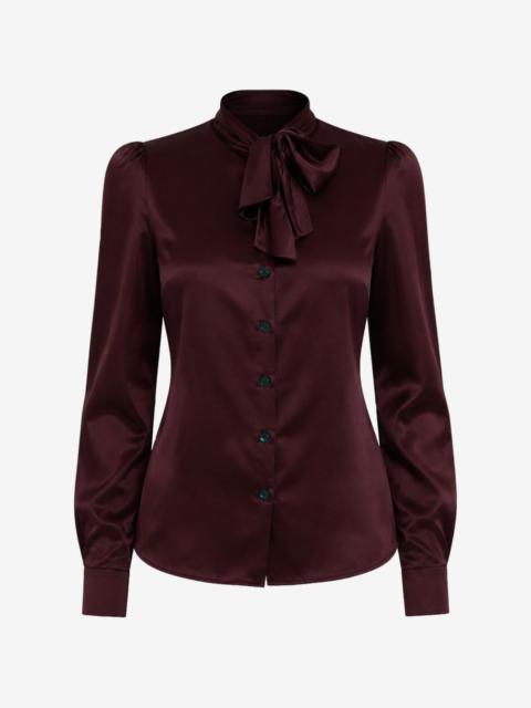 Dolce & Gabbana silk bow-tie blouse