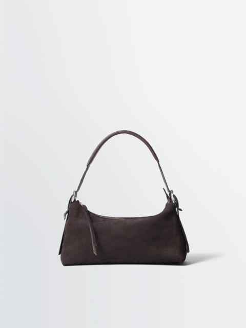 Lemaire BELTED BAGUETTE BAG IN SUEDE LEATHER