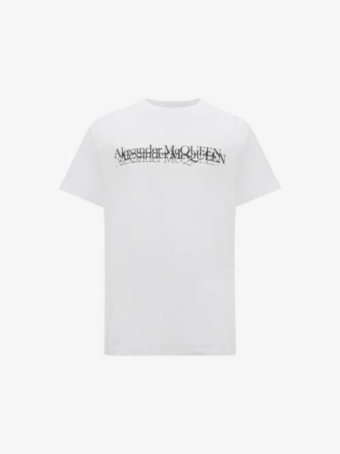 Men's McQueen Logo Stamp T-shirt in White