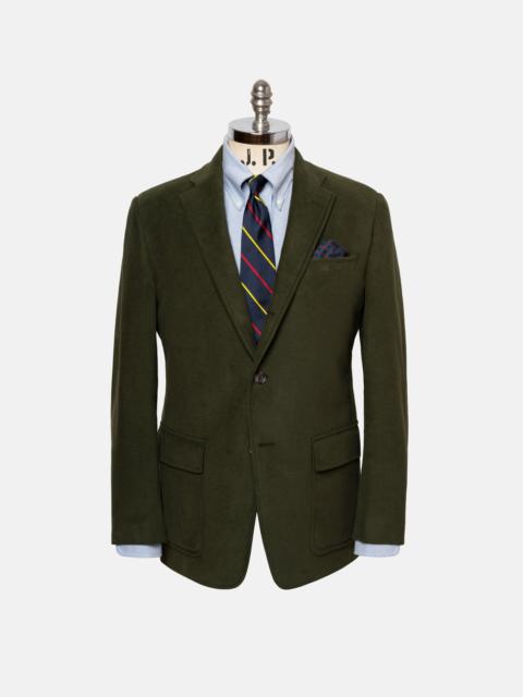 J. PRESS MADE-IN-USA COTTON DARK OLIVE MOLESKIN SPORT COAT