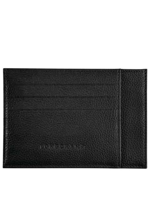 Longchamp Le Foulonné Card holder Black - Leather