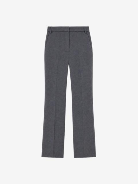 The Kooples GRAY WOOL-BLEND FLARED SUIT PANTS