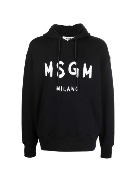 MSGM logo print hoodie