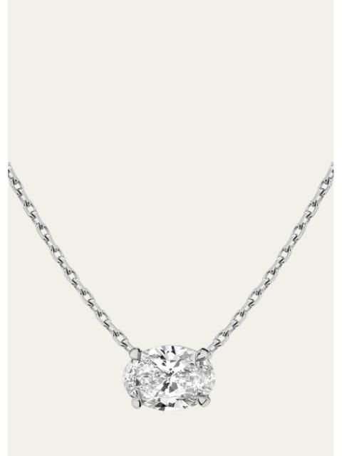 VRAI Oval-Cut Solitaire Lab Grown Diamond Necklace, 1.0tcw