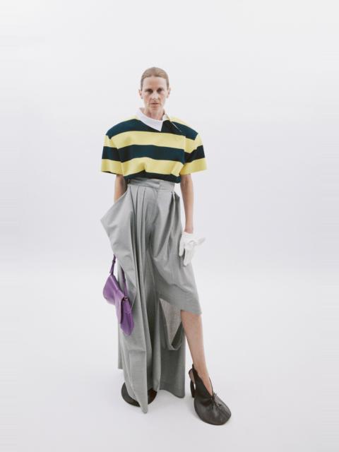 A.W.A.K.E. MODE SLIT KNEE TROUSERS LIGHT GREY MELANGE