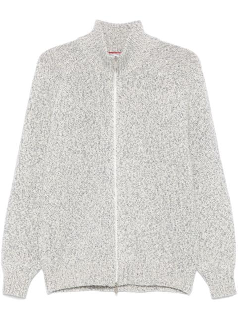 mouliné cashmere cardigan