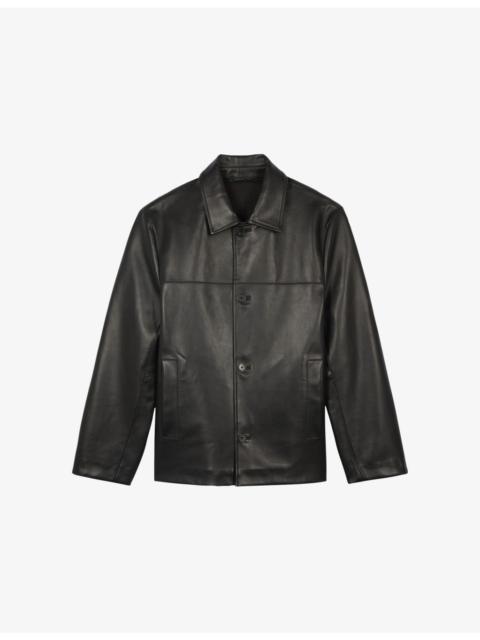 The Kooples Collared Regular-Fit Leather Jacket