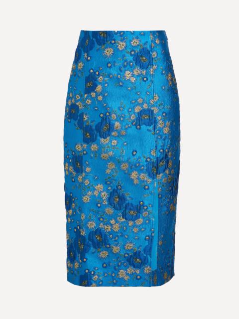 GANNI 3D Jacquard Midi Skirt