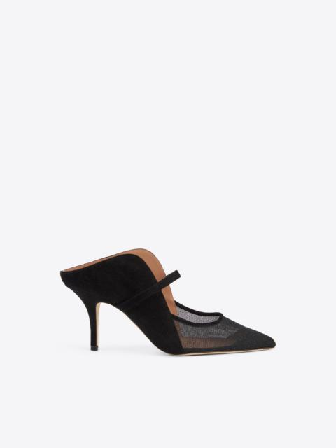 MALONE SOULIERS Maureen Arc 70 Black Suede Mules